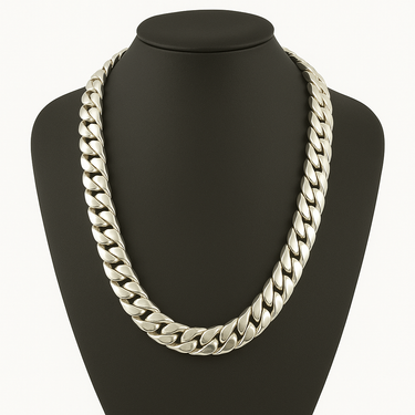 999 Sterling Silver Cuban Chain 14mm 400gr